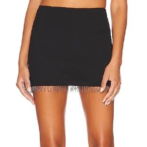 Superdown Kimmy Beaded Mini Skirt / Black / Medium
